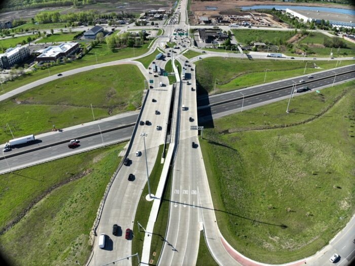 I-55 at Weber Road, Diverging Diamond